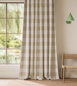 Central Check Fabric by Scion Pebble