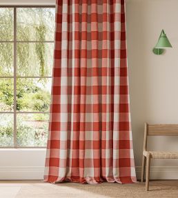 Central Check Fabric by Scion Tomato