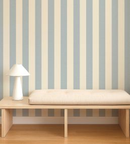 Central Stripe Wallpaper by Scion Cornflower
