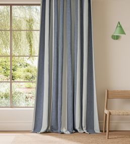 Central Stripe Fabric by Scion Indigo