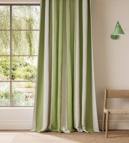 Central Stripe Fabric by Scion Pea Green/Kelly Green