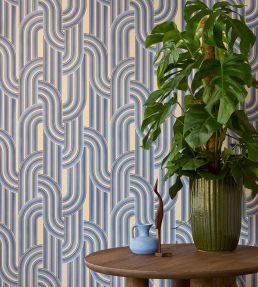 Ceramic Arches Wallpaper by Eijffinger Blue