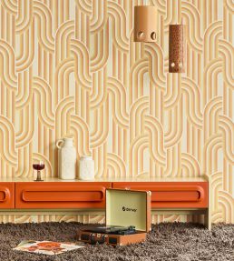 Ceramic Arches Wallpaper by Eijffinger Orange/Terracotta