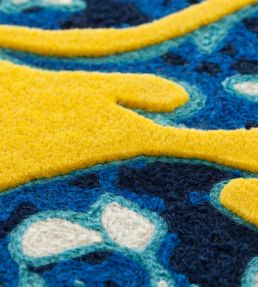 GAN Blue China rug Yellow 02CD36224MP89-250 Yellow