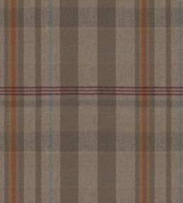 Chalet Fabric by MINDTHEGAP Brown/Orange/Taupe/Mint