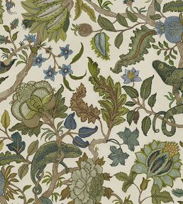 Chameleon Trail Fabric by Josephine Munsey Sage and Green