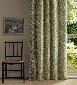 Chamomile Embroidery Fabric by Morris & Co Forest