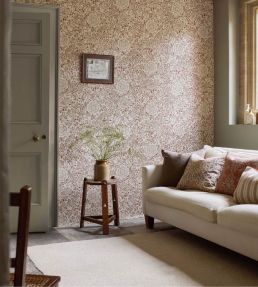Chamomile Wallpaper by Morris & Co Flax/Madder