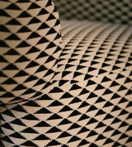 Chand Baori Fabric by JORO J5-Black/Linen