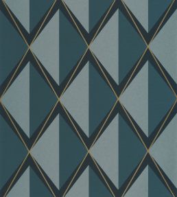 Chaplin Wallpaper by Casadeco Bleu Petrole