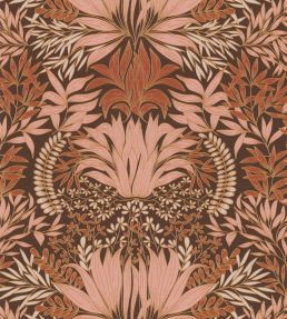 Chardon Wallpaper by Casamance Cognac / Nude