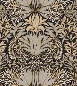 Chardon Wallpaper by Casamance Noir / Dore