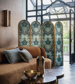 Chardon Wallpaper by Casamance Noir / Dore