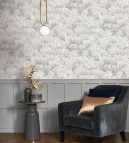 Charleston Wallpaper by Casadeco Taupe