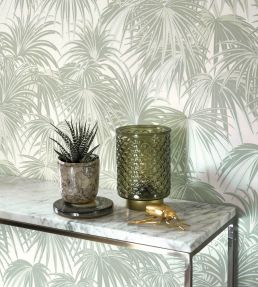 Charleston Wallpaper by Casadeco Vert Amande