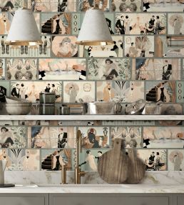 Charleston Tower Wallpaper by Brand McKenzie Vintage Multi