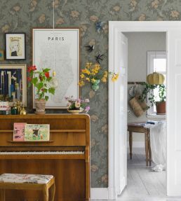 Charlotta Wallpaper by Sandberg Forest Green