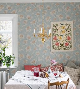 Charlotta Wallpaper by Sandberg Forest Green