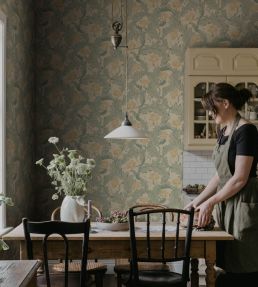 Charlotta Wallpaper by Sandberg Yellow