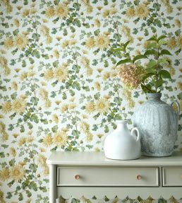 Charlotte Wallpaper by 1838 Wallcoverings Primrose