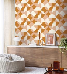 Charly Wallpaper by Caselio Orange Rose