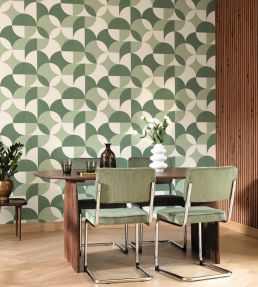 Charly Wallpaper by Caselio Vert Emeraude
