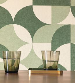 Charly Wallpaper by Caselio Beige Bleu