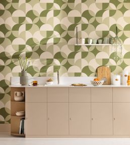 Charly Wallpaper by Caselio Vert Kaki