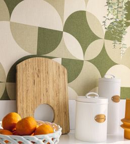 Charly Wallpaper by Caselio Vert Kaki
