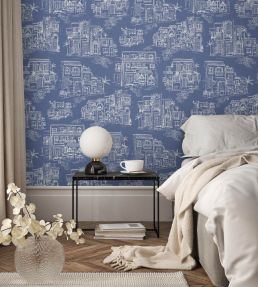 Charming Lanes Wallpaper by Brand McKenzie China Blue