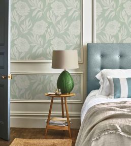 Chatsworth Wallpaper by 1838 Wallcoverings Duck Egg Blue
