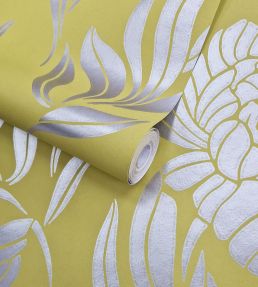 Chatsworth Wallpaper by 1838 Wallcoverings Lime Green