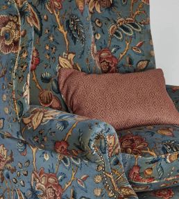 Chatterpie Velvet Fabric by Ian Sanderson Coral Sea
