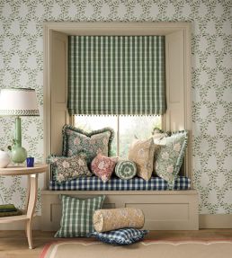 Check Fabric by Nina Campbell Blue