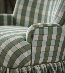 Check Fabric by Nina Campbell Coral