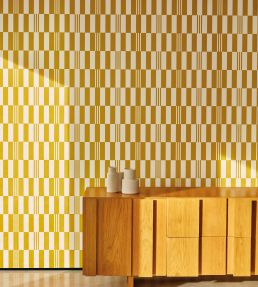 Checkerboard Wallpaper by Kirkby Design Sunshine