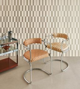 Checkerboard Metallic Wallpaper by Kirkby Design Silver Grey