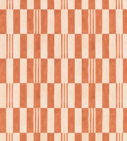 Checkerboard Recycled Fabric by Kirkby Design Terracotta