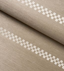 Checkered Stripe Sisal Wallpaper by Schumacher Flax