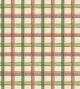 Checkers Wallpaper by George & Minnie Emerald/Tomato