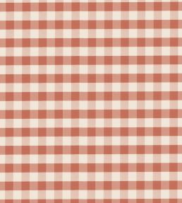 Checkmate Fabric by George & Minnie Terracotta