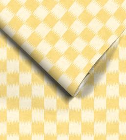 Checkmate Wallpaper by Woodchip & Magnolia Daffodil Yellow