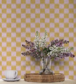 Checkmate Wallpaper by Woodchip & Magnolia Pistachio Cream