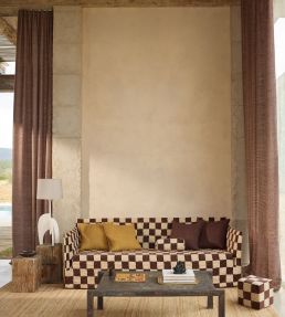 Checkmate Fabric by Zinc Eggplant