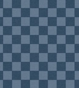 Checks Wallpaper by Caselio Bleu Denim