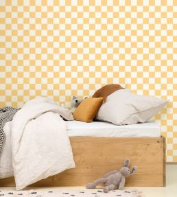 Checks Wallpaper by Caselio Jaune Soleil