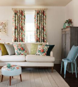 Chelsea Fabric by Sanderson Indigo/Loganberry