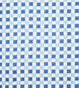 Chequer Fabric by Molly Mahon Blue