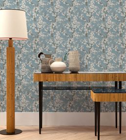 Cherry Blossom Wallpaper by Coordonne Turquoise