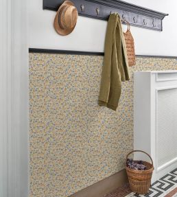 Cherry Wallpaper by Casadeco Naturel / Bleu